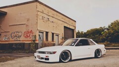 Nissan Silvia stance Car white cars