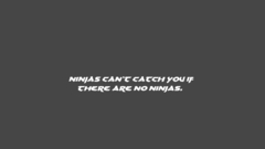 No ninjas high