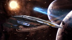 Normandy science fiction mass effect outer space Cerberus video 