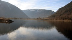 Norway landscape river sky