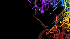 Notes rainbow black Music