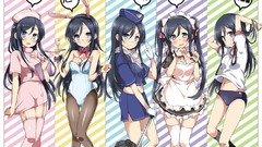 Nurse pantyhose black hair twintails bunny ears Aragaki Ayase