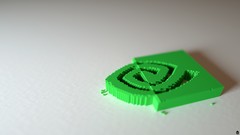Nvidia Pixels logos 3d