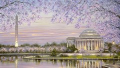 Obelisk jefferson memorial artwork Washington DC washington 