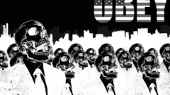 Obey skulls abstract