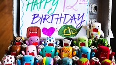 Objects still life toys (children) happy birthday