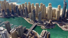Ocean Boats dubai roads Beaches buildings cityscapes