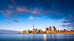 Ocean cities minimalistic skylines