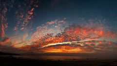 Ocean clouds Landscapes red