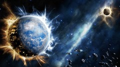 Ocean clouds outer space