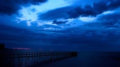 Ocean clouds piers