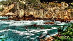 Ocean coast waves HDR