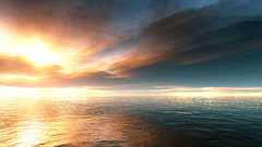 Ocean horizon cyan water