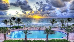 Ocean Hotel Beaches HDR Photography skyscapes swimming pools