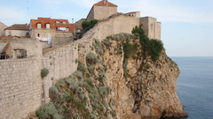 Ocean houses cliff nature