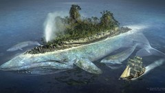Ocean Islands paintings Whales surreal