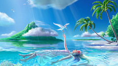 Ocean paradise Islands palm