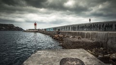 Ocean rocks lighthouses