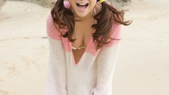 Ocean sand shore asians