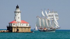 Ocean ships Boats marine Harbor lighthouses