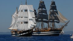 Ocean ships Boats sails