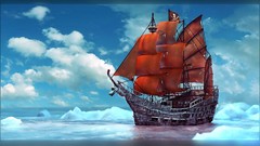Ocean ships pirates