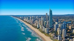 Ocean Skyscrapers Beaches cities Gold Coast