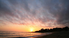 Ocean sunset sky nature