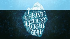 Ocean text Typography icebergs artwork