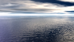Ocean water skyline wide