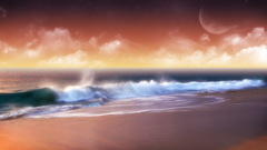 Ocean waves artwork Beaches