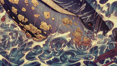 Ocean waves surreal Boats