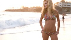 Ocean woman Beaches blondes bikini jessica harbour