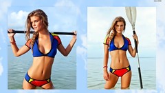 Ocean woman blondes nina agdal bikini
