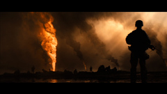 Oil Movies fire silhouettes