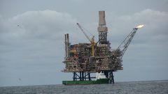 Oil rig and Aircraft