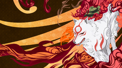 Okami colours wolf Anime