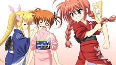 Old Anime mahou shoujo lyrical nanoha takamachi nanoha vita 
