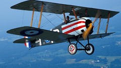 Old biplane Sopwith Camel replica