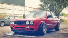 old car Car Sports Car water BMW BMW E30 BMW 3 Series red cars