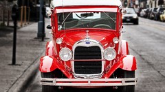 Old cars Ford vehicles red cars