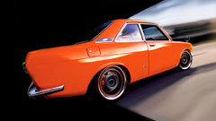 Old cars orange vehicles