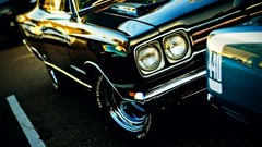 Old cars retro classic American muscle cars