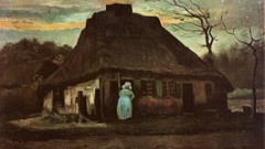 Old evening paintings cottage Vincent van Gogh artwork