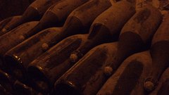 Old food bottles wine