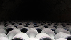 Old food bottles wine