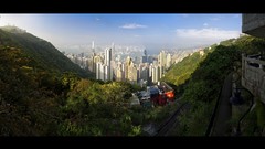 Old Hong Kong peak cityscapes
