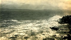 Old storm bay Canada waves