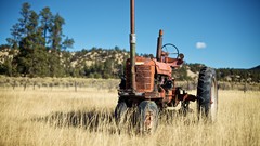 Old tractors rusty color