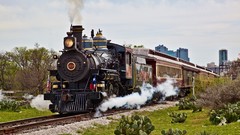 Old transportation steam trains